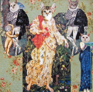 renaissance Ölbilder verkaufen - Katze Renaissance Lustiges Haustiere
